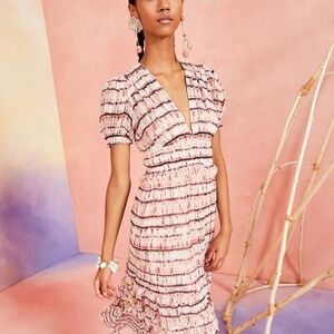 Ulla Johnson Elodie Tie Dye Dress Pink